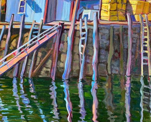 Dock at Greenhead, Stonington, ME by Judy Rader