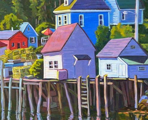 Buildings at Greenhead Docks in Stonington, Maine