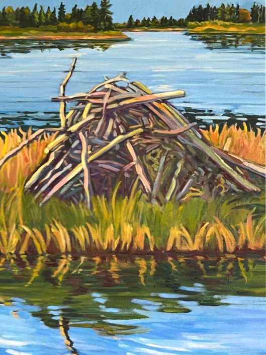 Beaver Lodge in Sedgwick Judy Rader Paintings